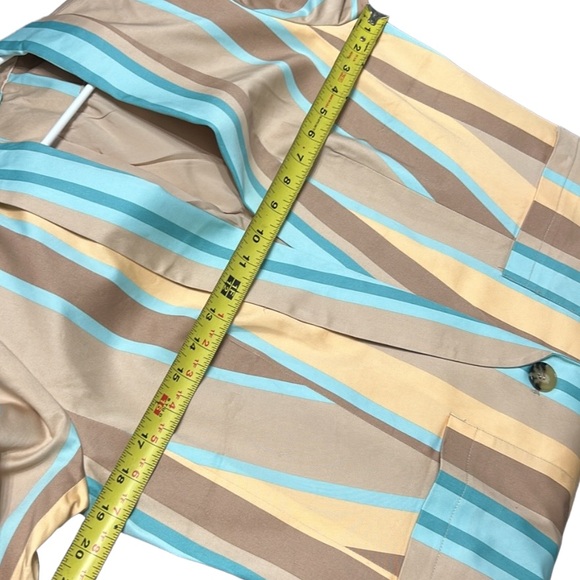 NWT Lascana One Button Front Blazer Striped Casual Pockets Womens Sz 10 - Picture 9 of 11